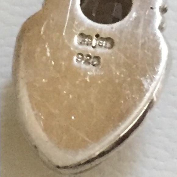 Rare Sajen 925 frosted lemon/smokey quartz pendant - Picture 3 of 4